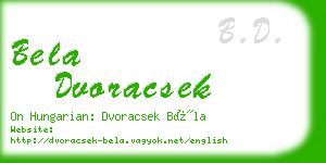 bela dvoracsek business card